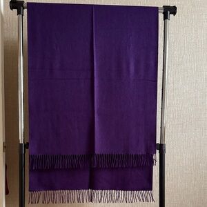 Purple Fringe cashmere Scarf